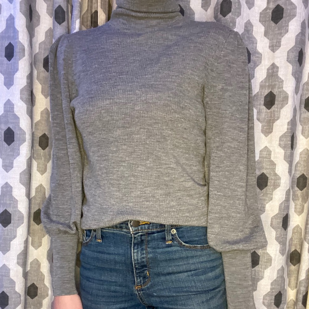Gray turtle neck sweater